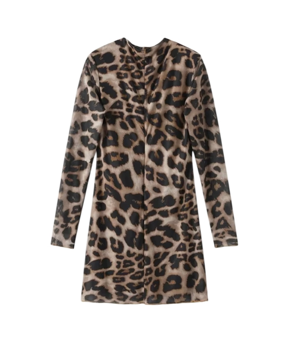 Vestido Corto Animal Print
