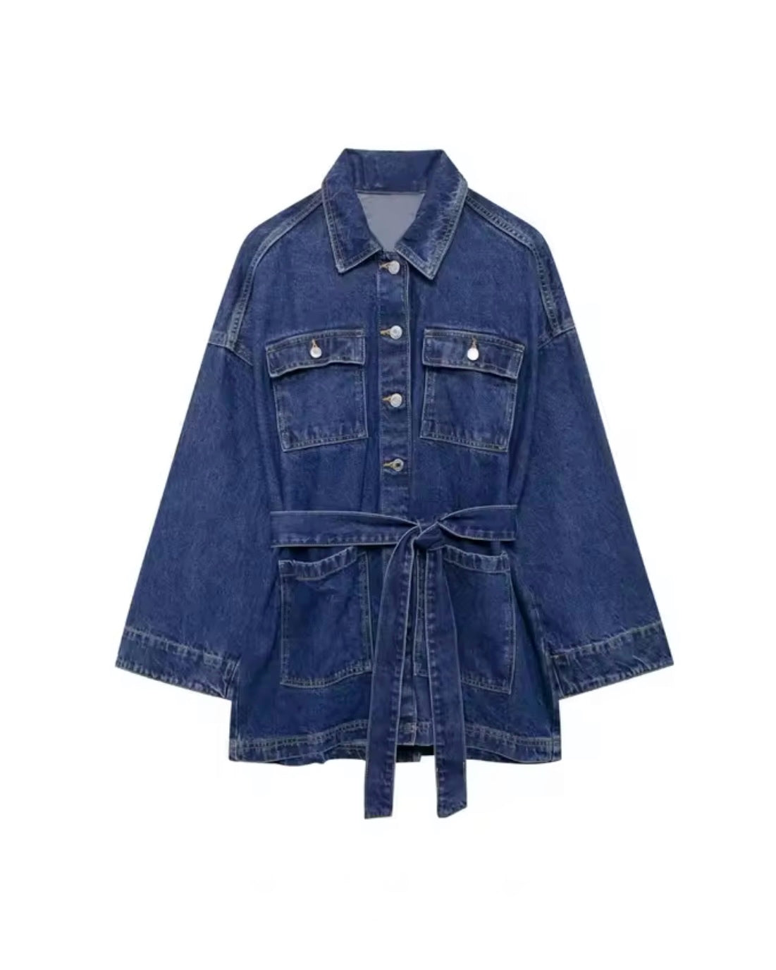 Chamarra Larga Denim