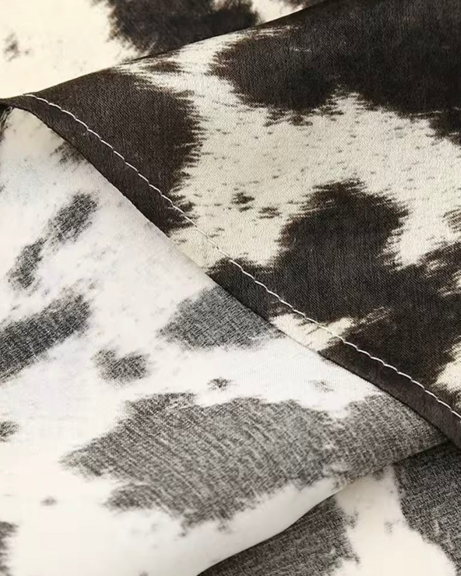 VESTIDO MIDI COW PRINT