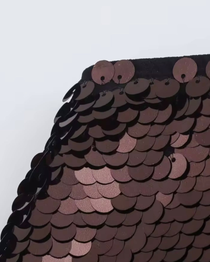 Falda Midi Lentejuelas