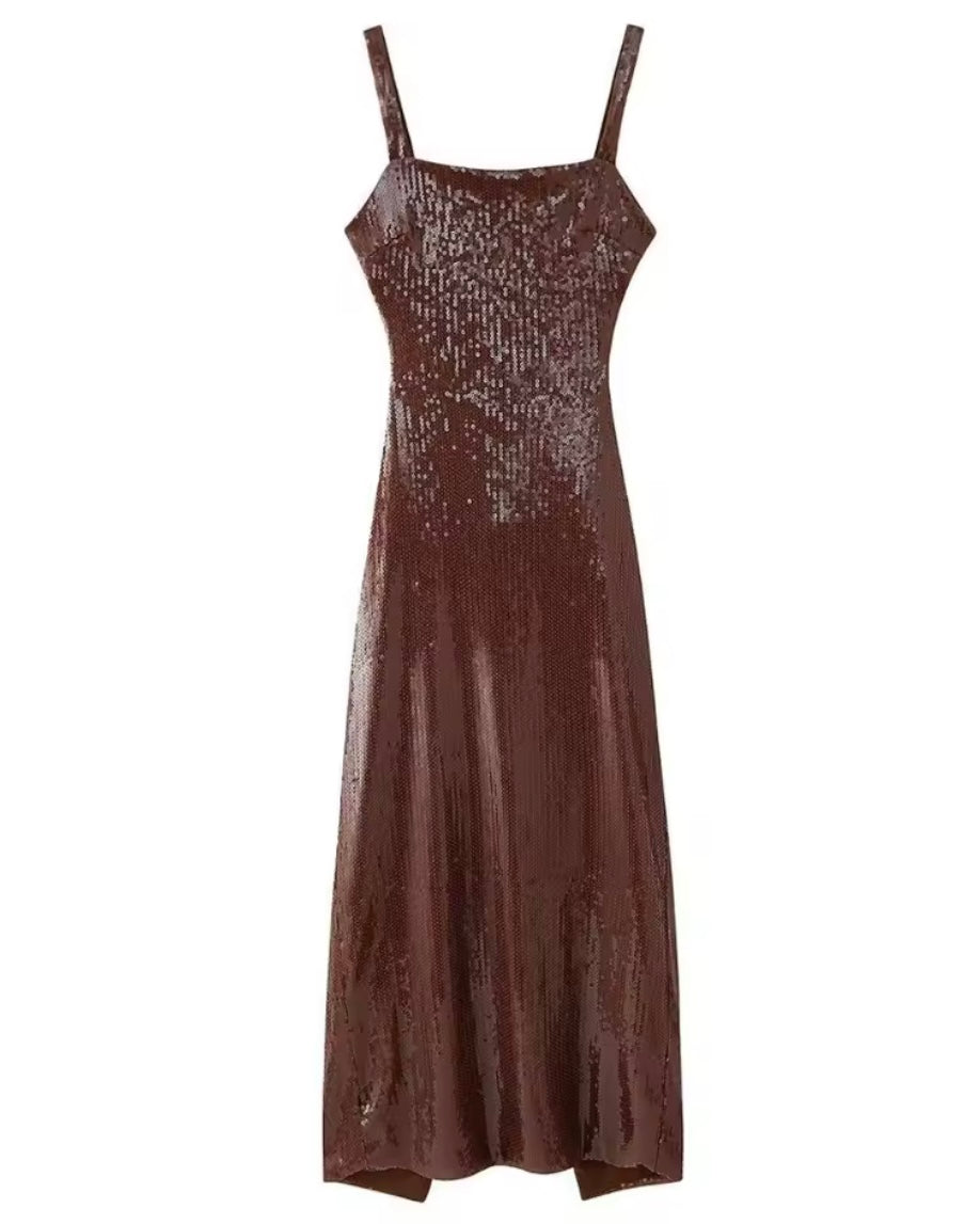 Vestido Largo De Lentejuelas