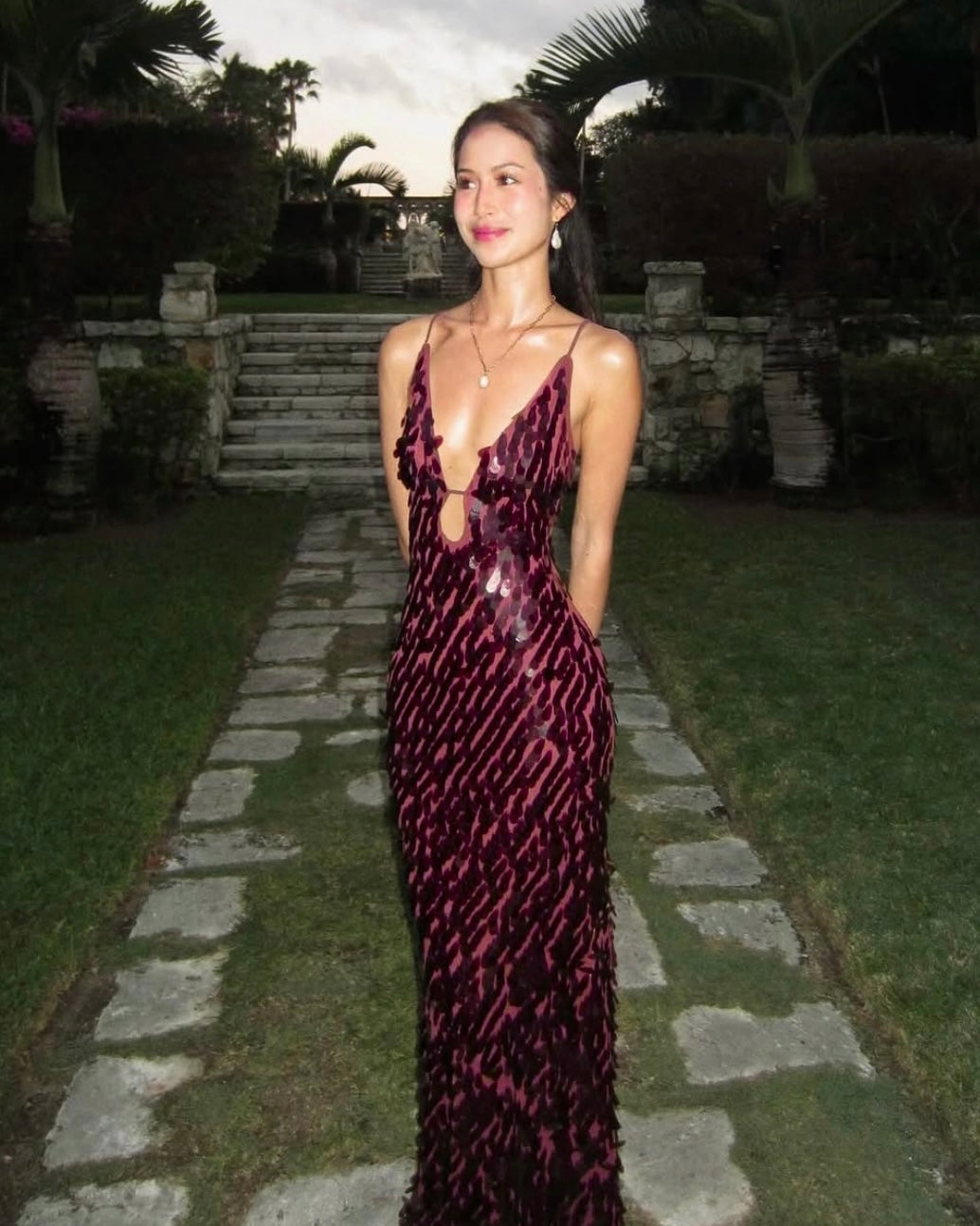 Vestido Largo De Lentejuelas