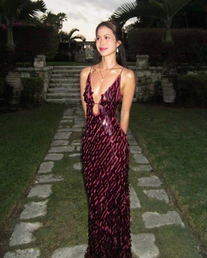 Vestido Largo De Lentejuelas