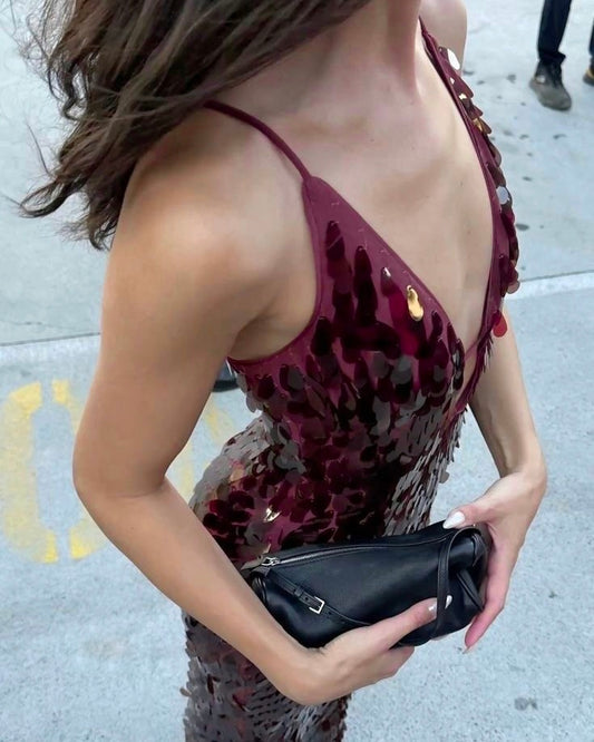 Vestido Largo De Lentejuelas