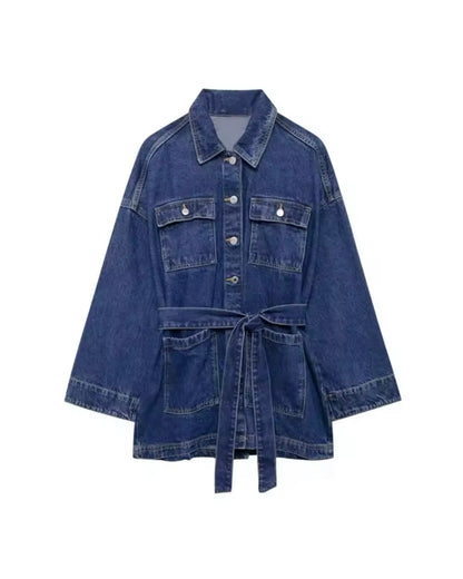 Chamarra Larga Denim