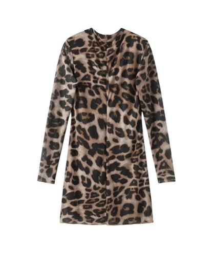 Vestido Corto Animal Print