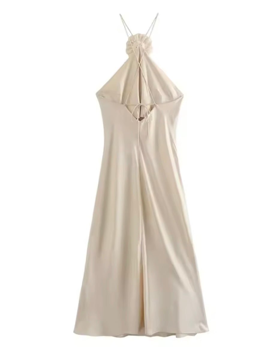 Vestido Midi Satinado