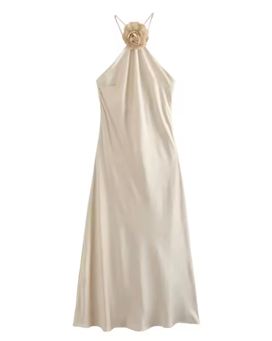 Vestido Midi Satinado