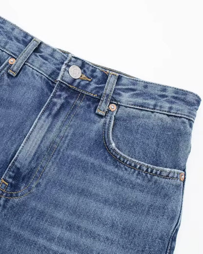 Jeans Wide Leg Tiro Alto