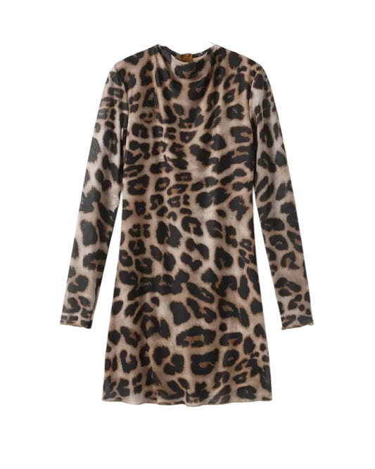Vestido Corto Animal Print