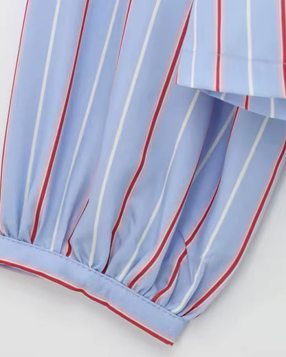 Blusa De Rayas Con Moños
