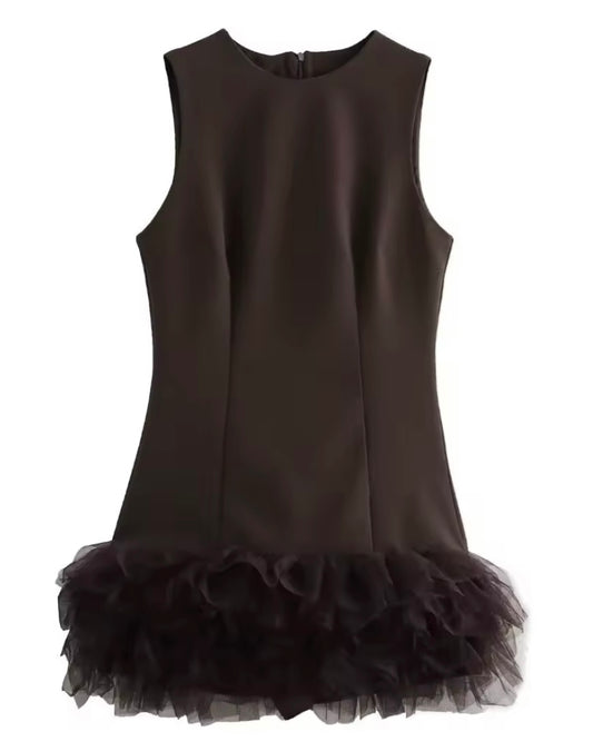 VESTIDO CORTO TULL