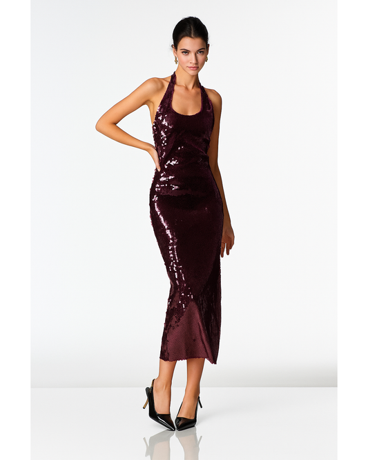 VESTIDO MIDI LENTEJUELAS